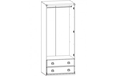 Шкаф платяной Индиана JSZF2D2S/80 ВМК 2-дверный Сосна аризонская