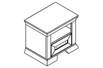 Тумба прикроватная Марсель 1S Гербор с 1 ящиком Ясень снежный/дуб сонома трюфель