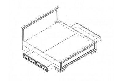 Кровать (каркас с ламелями и 2 ящиками) Кентуки LOZ180  двухспальная Белый альпийский