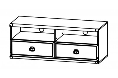 Тумба под ТВ Индиана JRTV2SO БРВ с 2 ящиками Дуб шутер