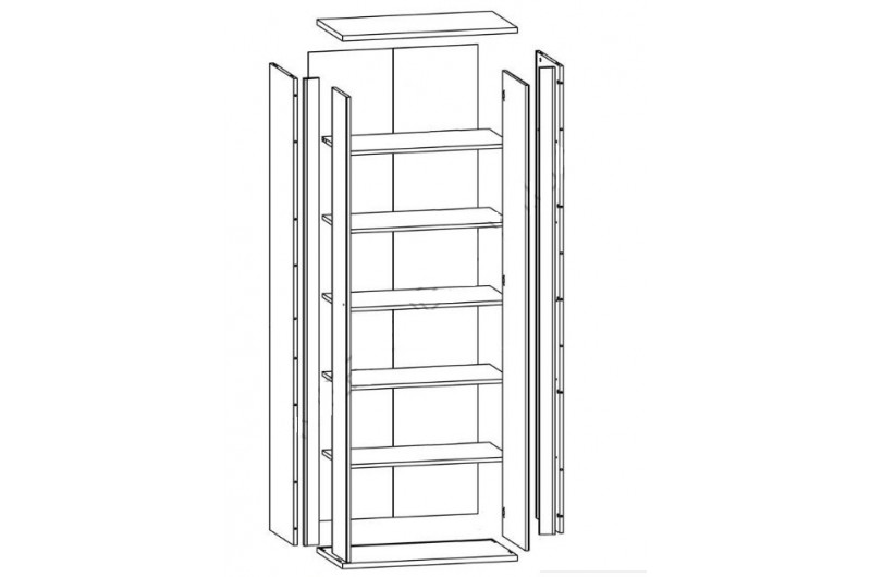 Шкаф Гоу REG1L1D/22/8 Инволюкс 2-дверный с зеркалом Дуб сонома