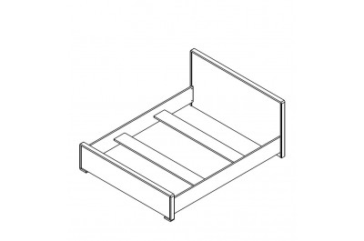 Кровать (каркас) Бука LOZ160 Гербор двухспальная Нимфеа альба/дуб артизан