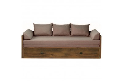 Кровать-диван раздвижной Индиана JLOZ80/160  с матрасом с подушками Дуб шутер