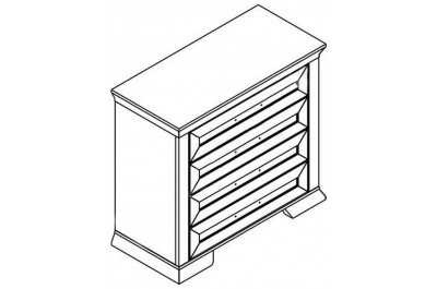 Комод Марсель KOM4S Гербор с 4 ящиками Ясень снежный/дуб сонома трюфель