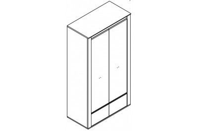 Шкаф комбинированный Селена SZF2D Гербор 2-дверный Ясень снежный