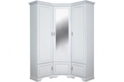 Шкаф платяной угловой Кентуки SZFN5D БРВ 5-дверный с зеркалом Белый альпийский