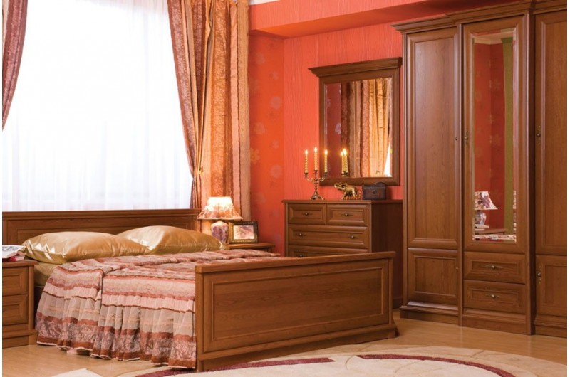 Кровать (каркас) Соната 180 Гербор двухспальная Каштан